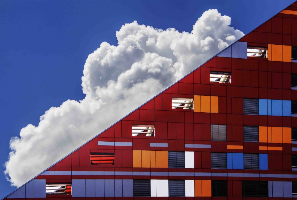 cloud in sky and building